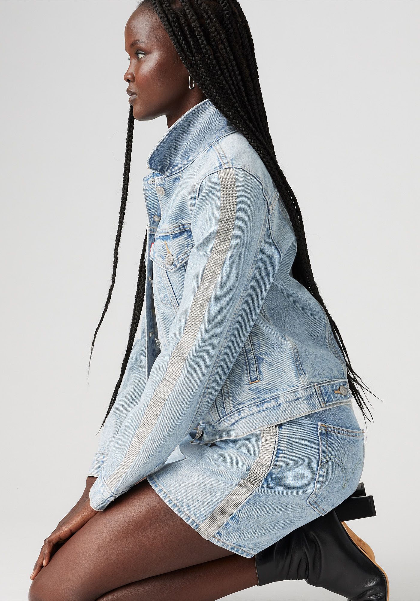 Levi's® Jeansjacke »ORIGINAL TRUCKE« mit Glitzerdetails an Ärmeln
