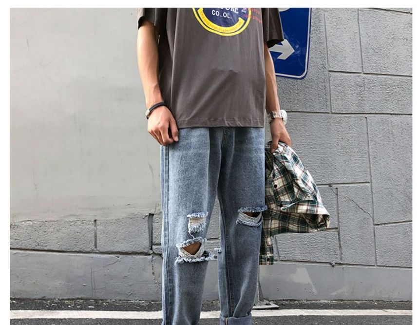 WidoWilder - Gewassen, versleten rechte jeans