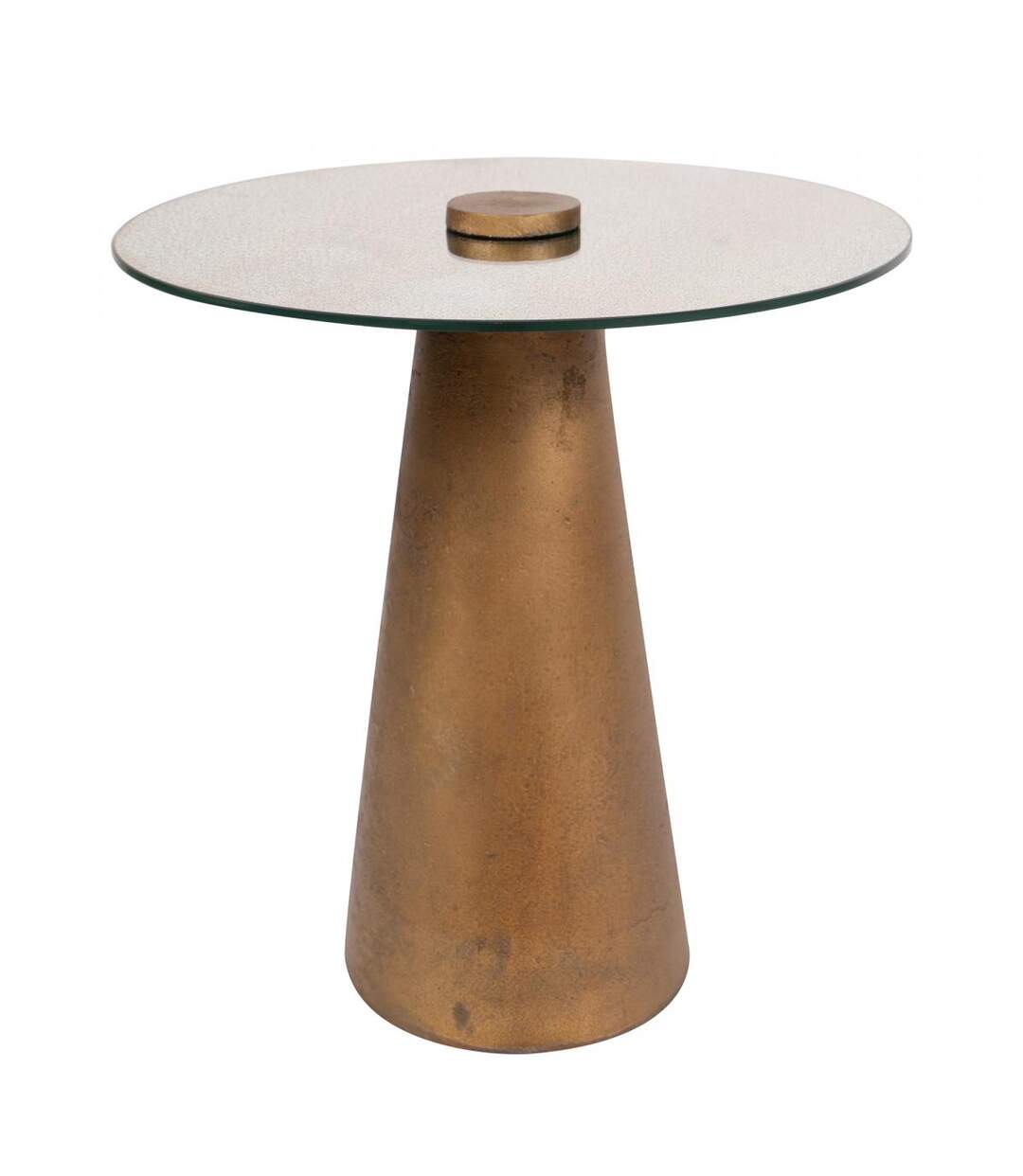 Table basse fait main EXI Or 40x40 en fer motif : graphique
