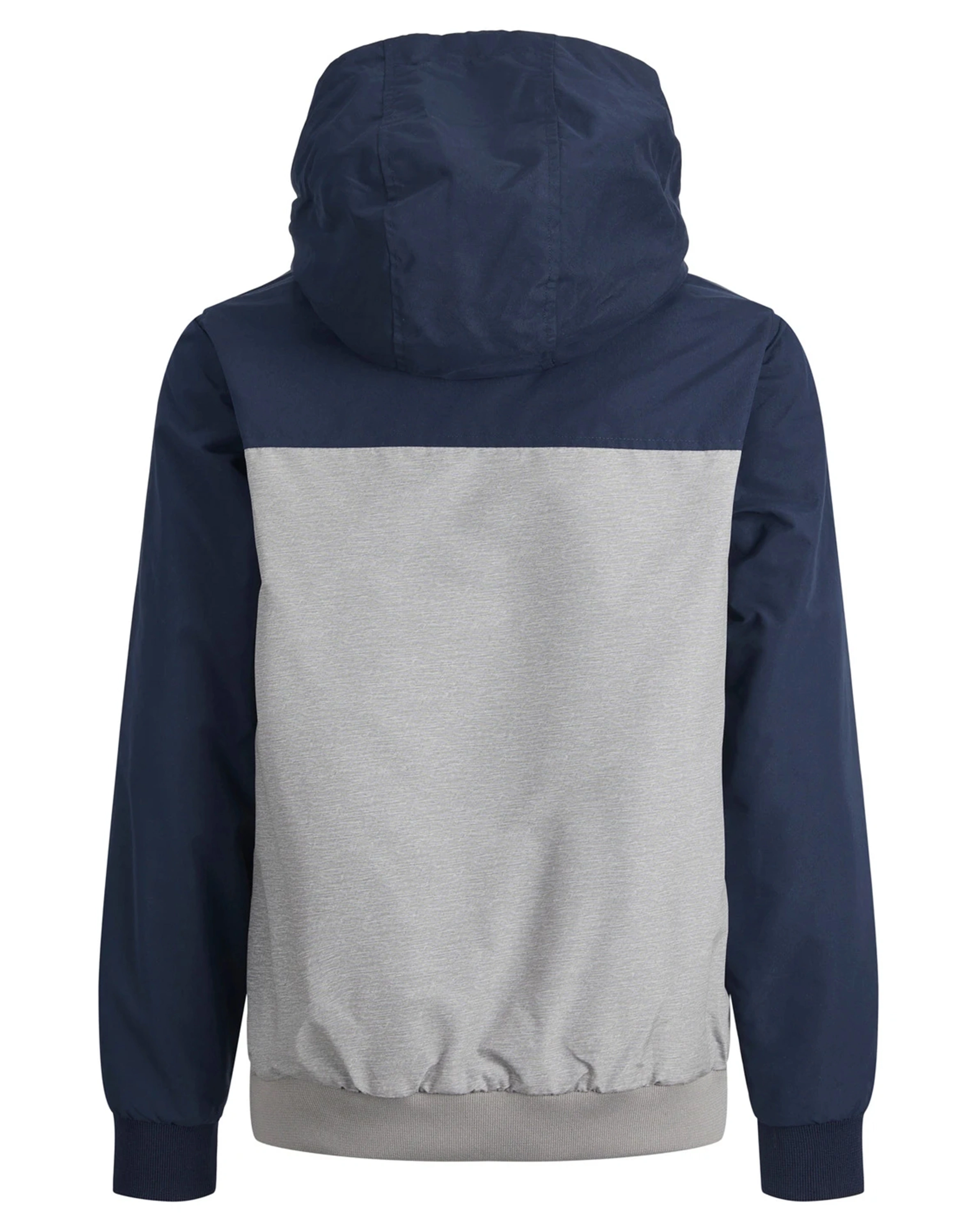 Softshelljacke JJERUSH BLOCKING HOOD BOMBER in grau/blau