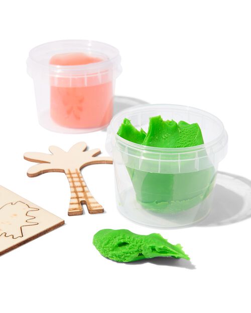 kit de pâte à modeler dinosaure avec 3 couleurs