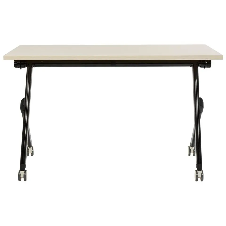 BENDI - Bureau verstelbaar - Lichtbruin/Zwart - 120 x 60 cm - Metaal