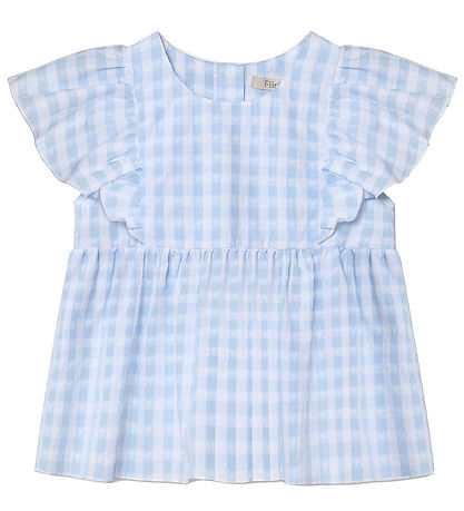 Fliink Bluse – Pari – Dream Blue Karo