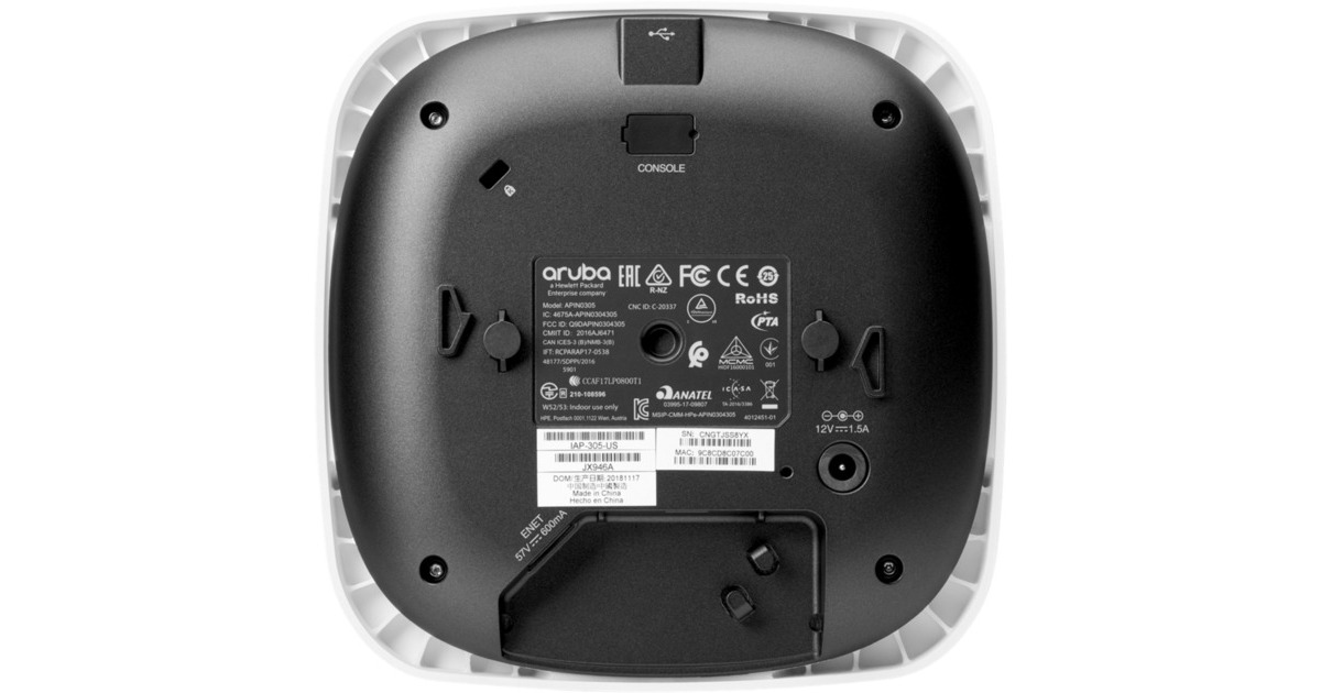 Hewlett Packard EnterpriseInstant On AP12 (RW) Bundle access point  (Incl. Adapter, Wi-Fi 5 2x2)