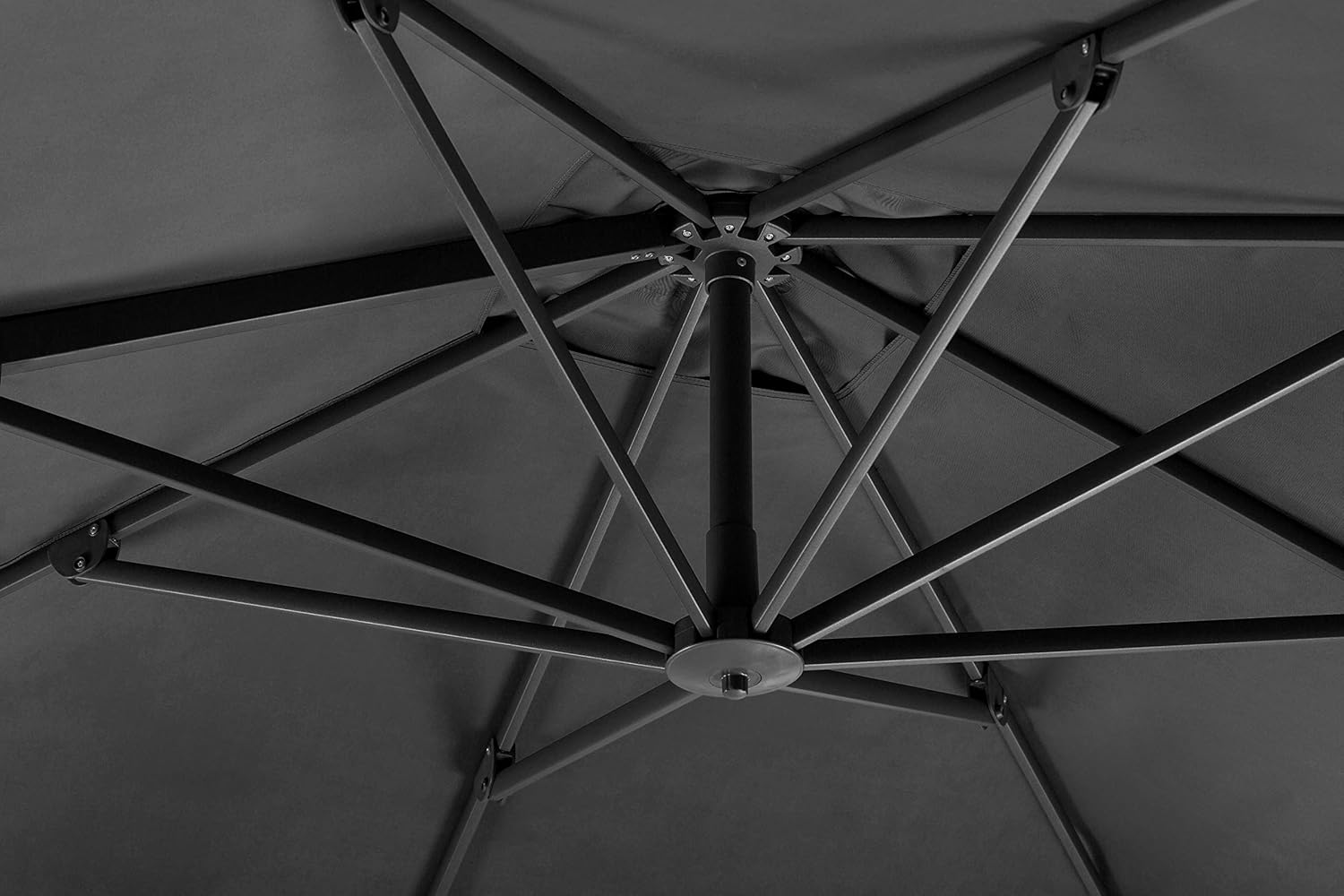 Schneider Sonnenschirm RHODOS TWIST ca. 300 x 300 cm anthrazit, Anthracite