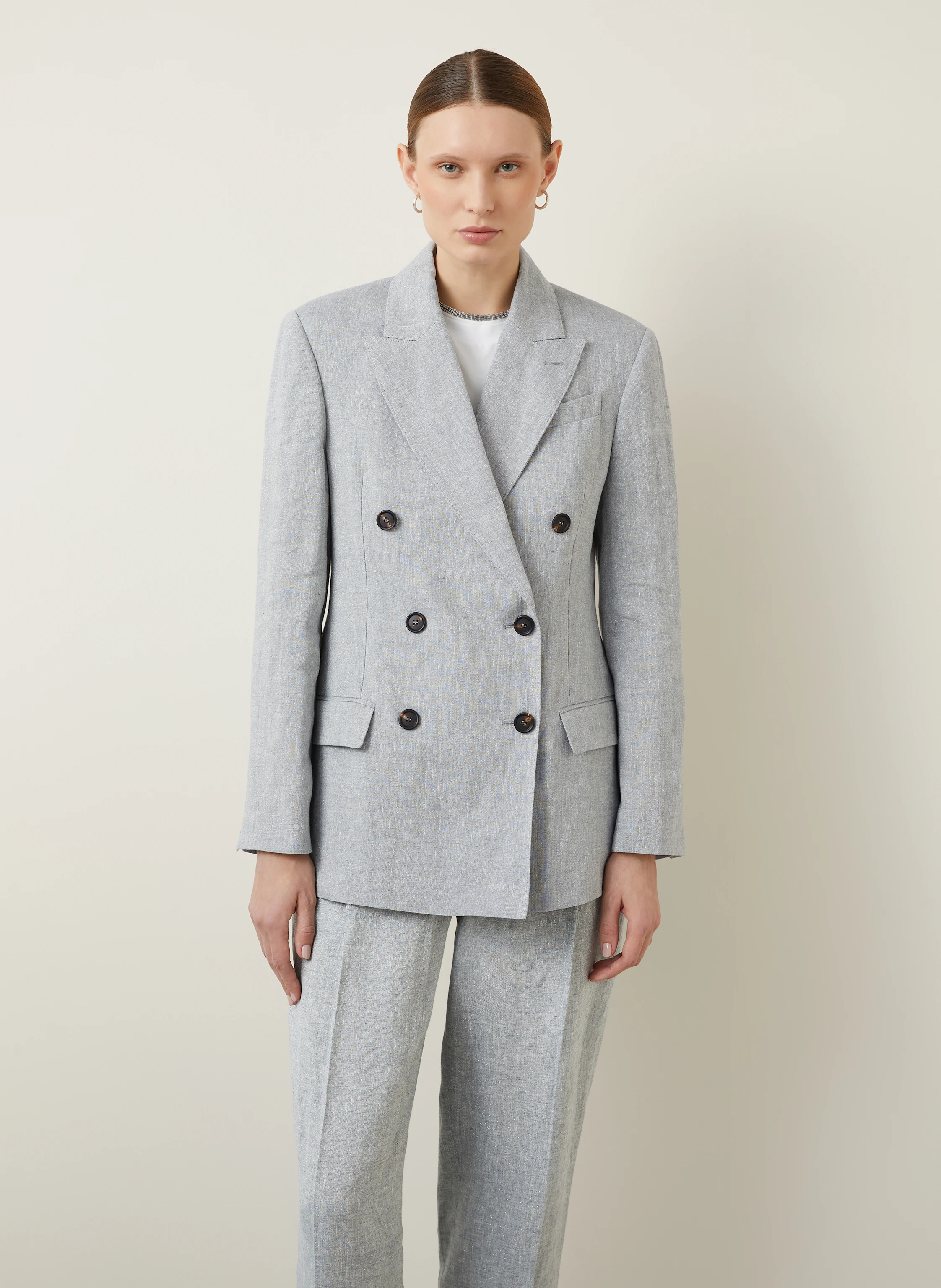 BRUNELLO CUCINELLI Leinenblazer mit Glitzergarn