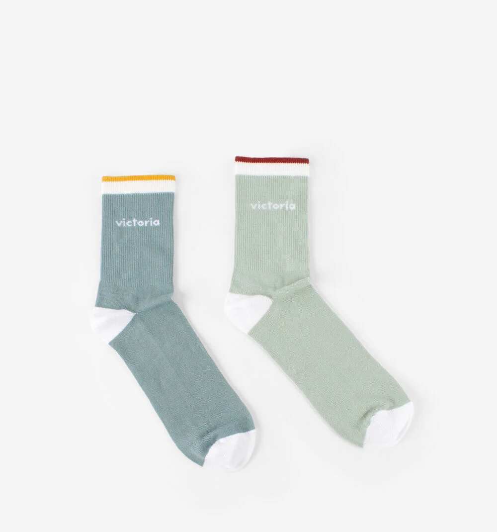 CHAUSSETTES COULEURAZUL-VERDE