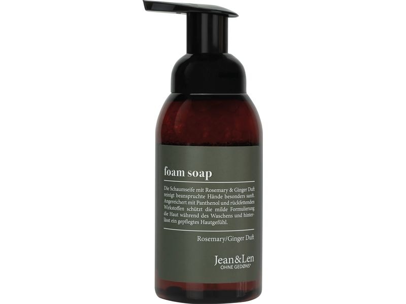 Jean & Len Schaumseife Rosemary/Ginger 200 ml Natürliche Seife mit Panthenol und rückfettenden Wirkstoffen