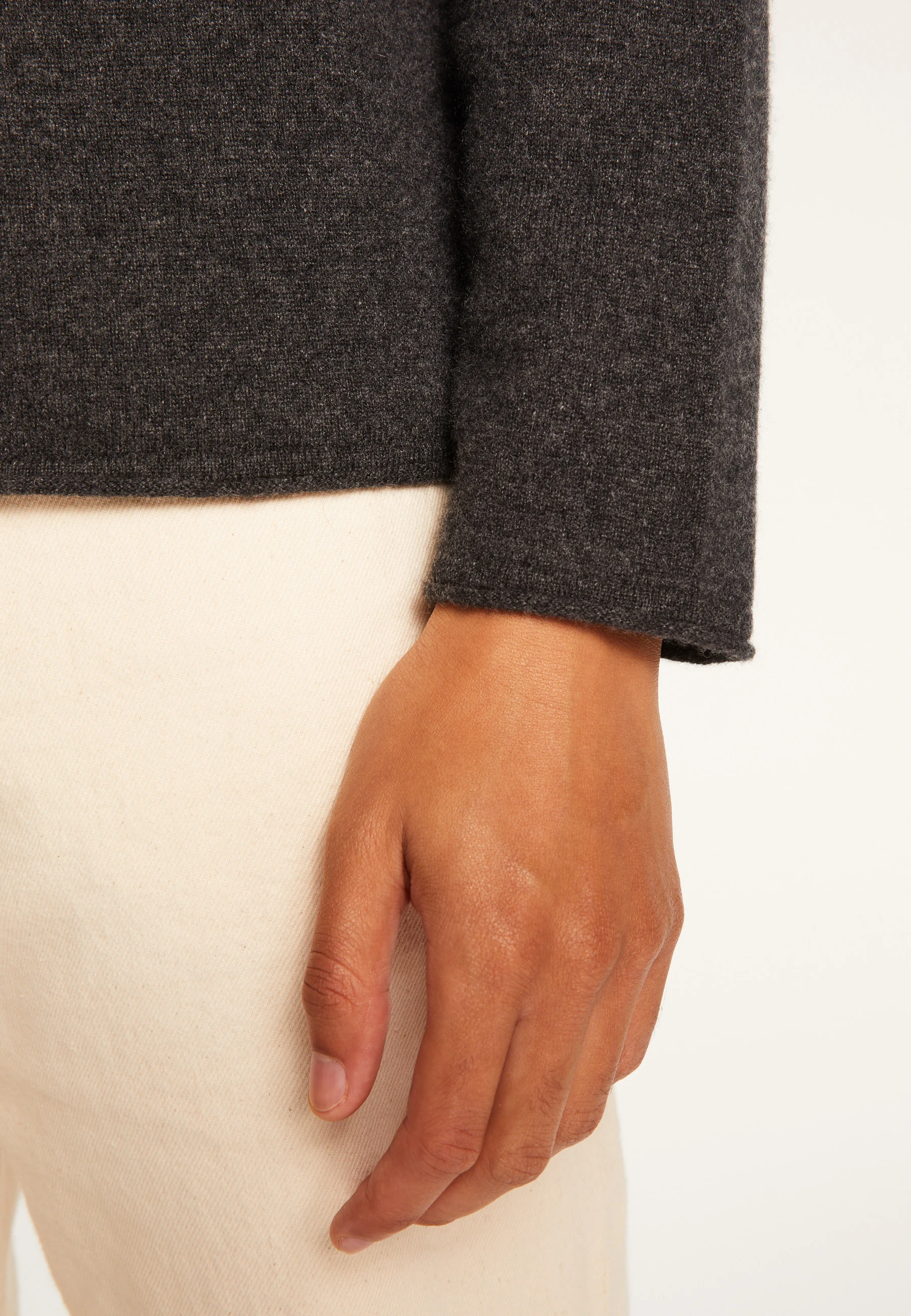 ERNESTOAH24 - Pull cachemire col rond | Gris