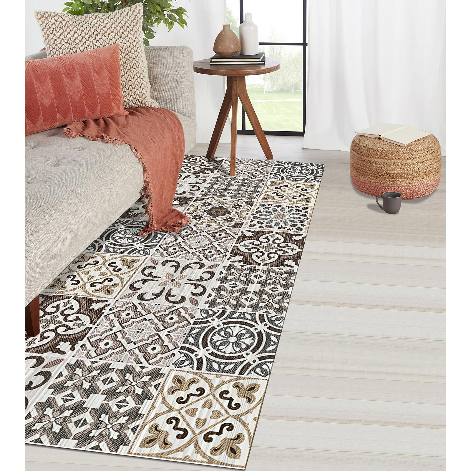 Teppich - braun-beige - 65x180 cm