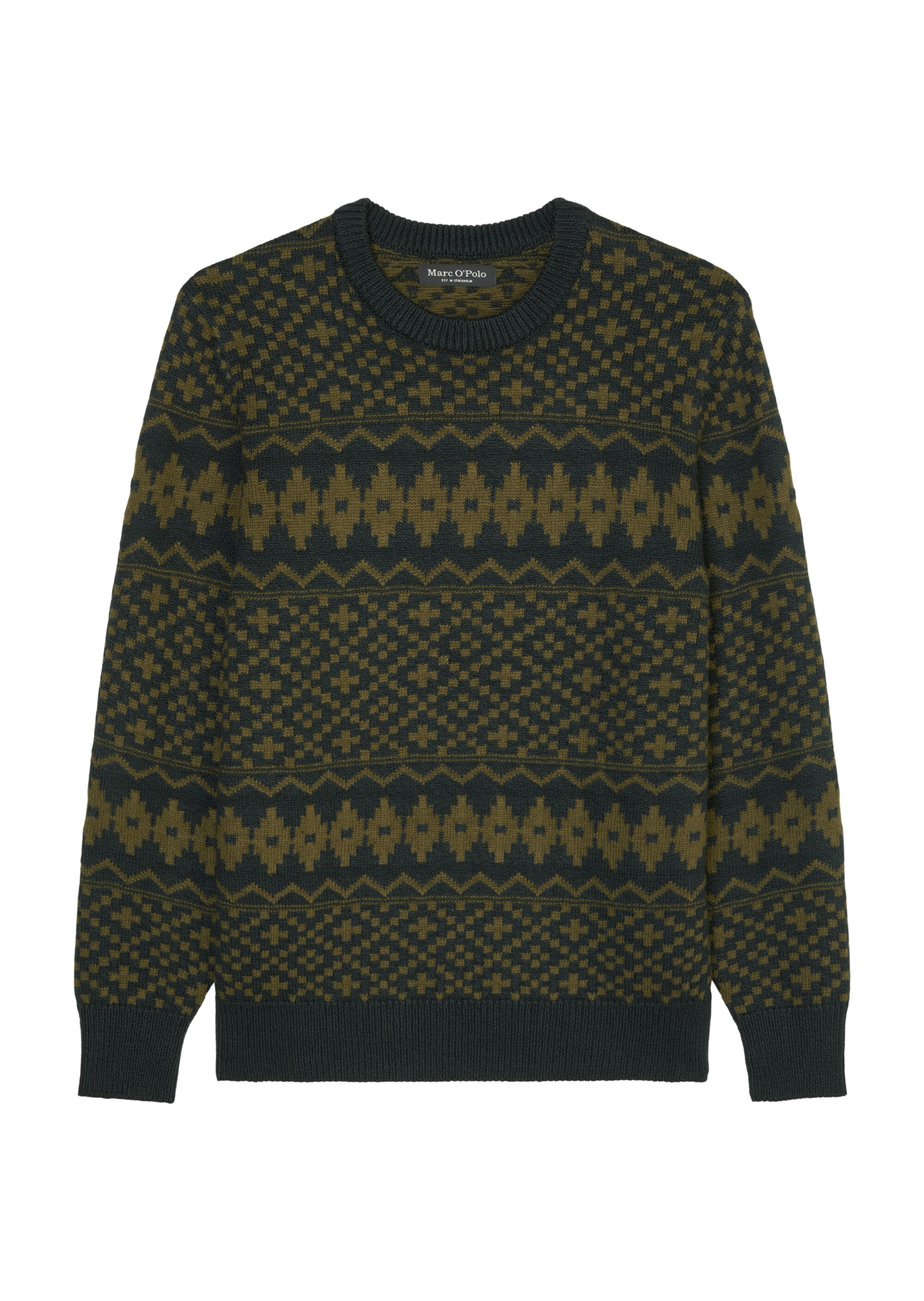 Pullover regular aus Baumwolle-Schurwolle-Mix