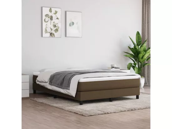 Sommier à lattes de lit Marron foncé 140x200 cm Tissu