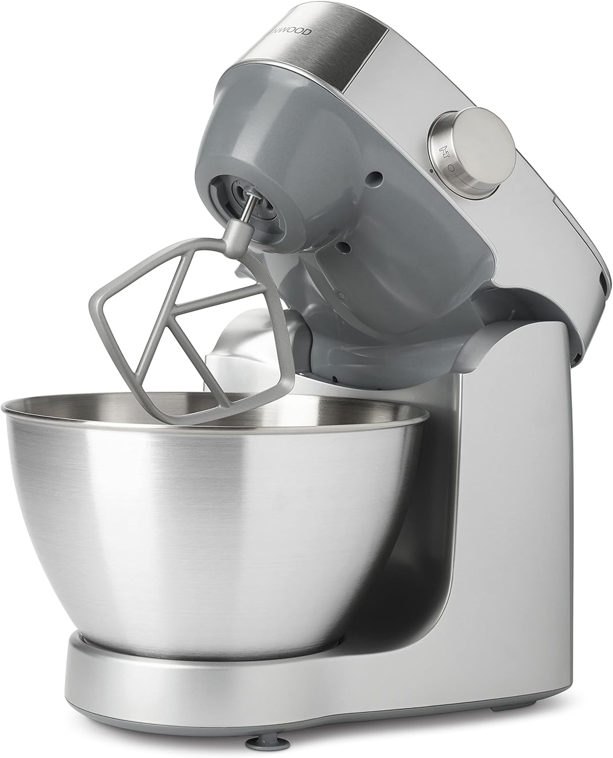 Kenwood Küchenmaschine Prospero+ KHC29.A0SI mit 4,3 L Edelstahlschüssel, inkl. Schneebesen, K-Teigbesen, Knethaken & Spritzschutz, Speisen für bis zu 6 Personen, 1000 W, kompaktes Design, Silber
