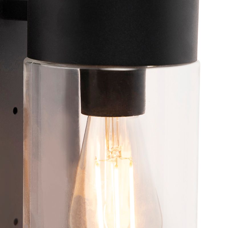 Moderne buitenwandlamp RVS zwart IP44 - Jarra
