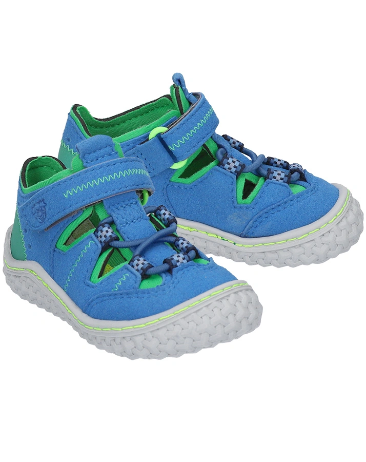 Klett-Sandalen JERRY mit Zehenschutz in azur/neongrün