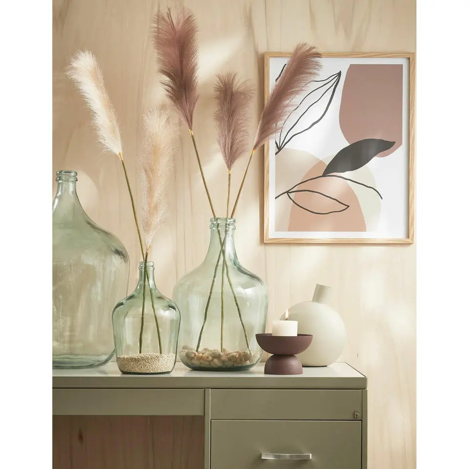 Mica Decorations Vaas Diego - smalle hals - gerecycled glas - 30 cm