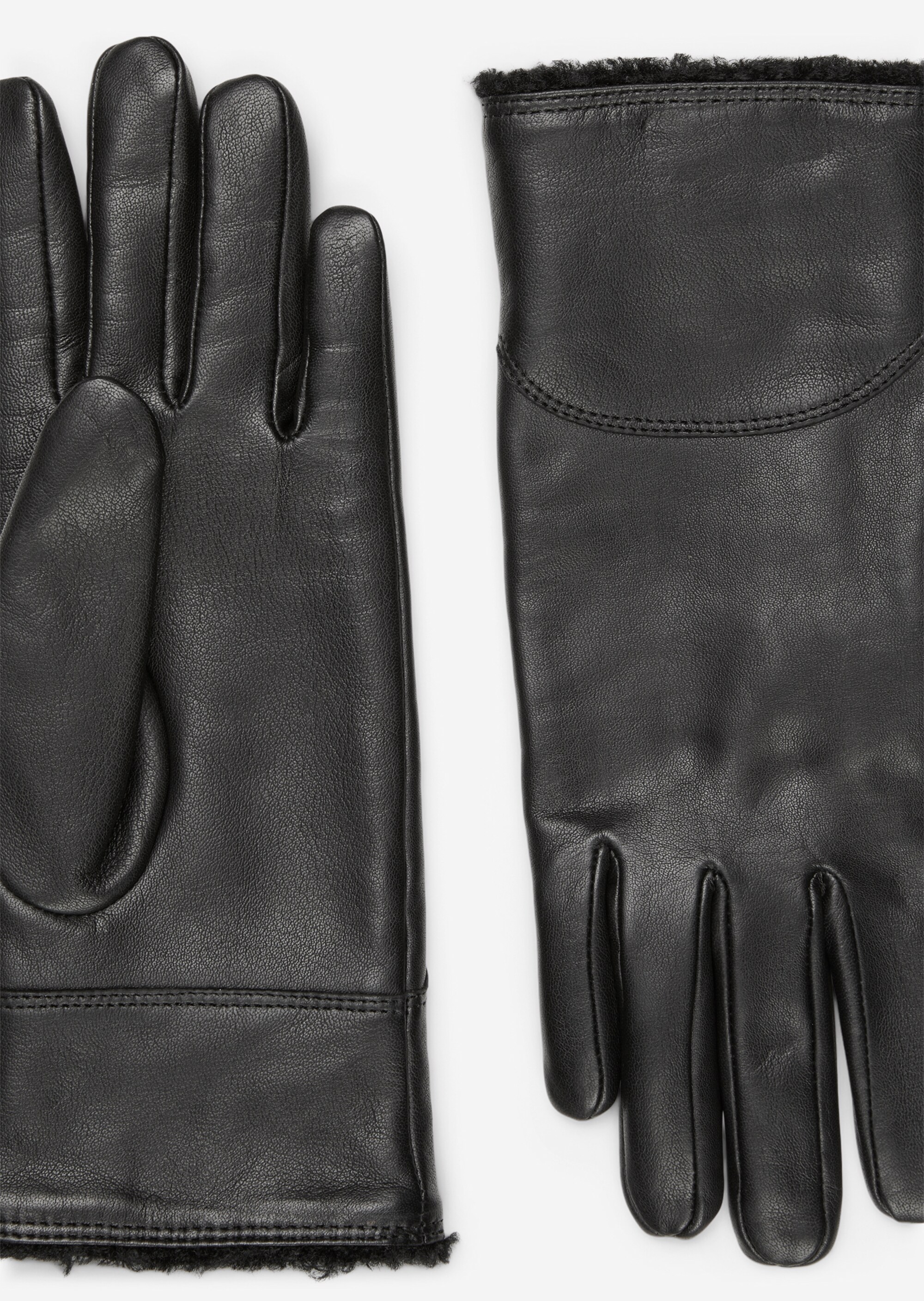 Leder-Fingerhandschuheaus Lammnappa
