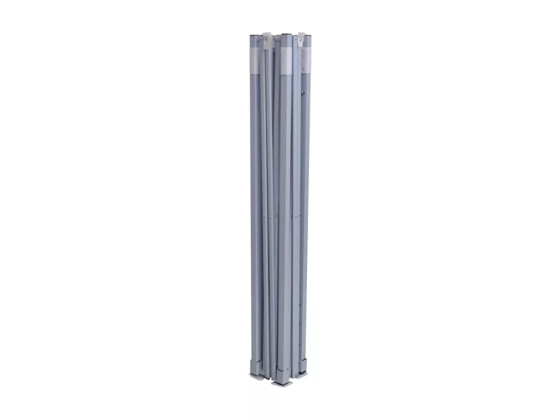 Tente de réception pliable avec 2 parois 2x2 m Acier Crème
