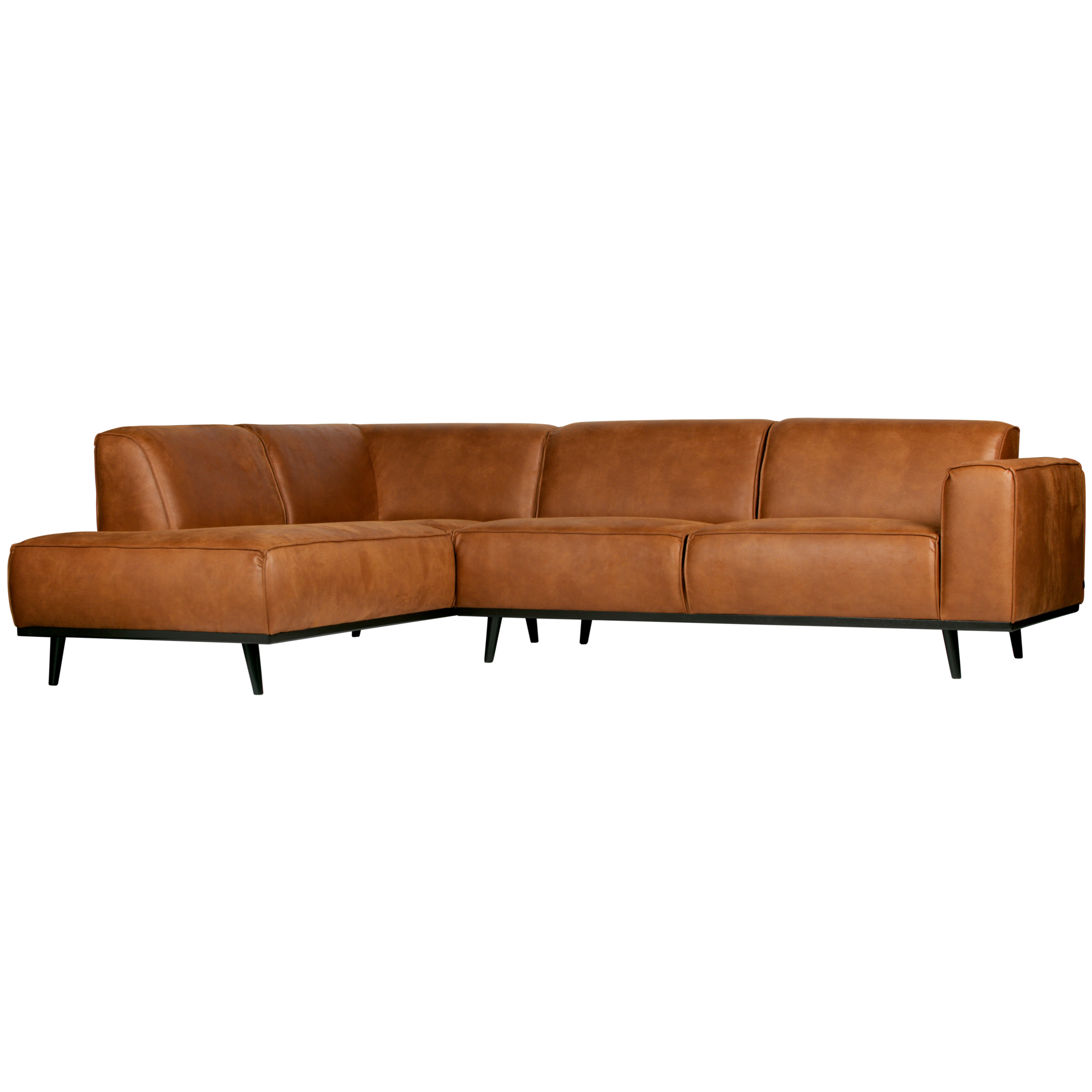 Statement Hoekbank Links - Lederlook - Cognac