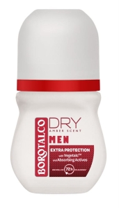BOROTALCO Men Deo Roll-on Extra Dry Amber, 50 ml