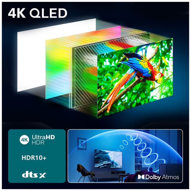 Philips 75” PUS7800 4K QLED Smart TV (2025)