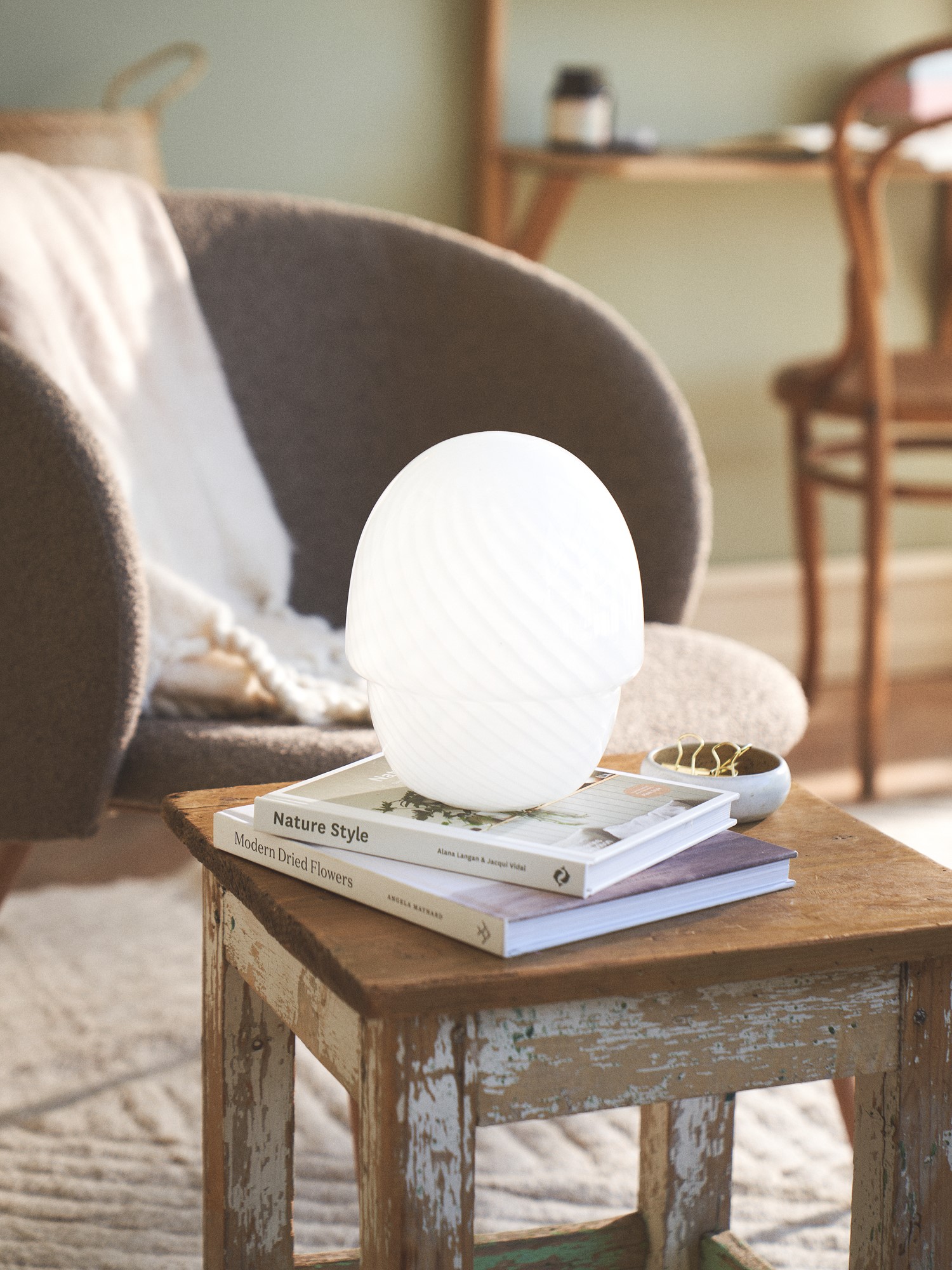 LED-bordlampe | Glas. Ø17 x 20,5 cm. | White