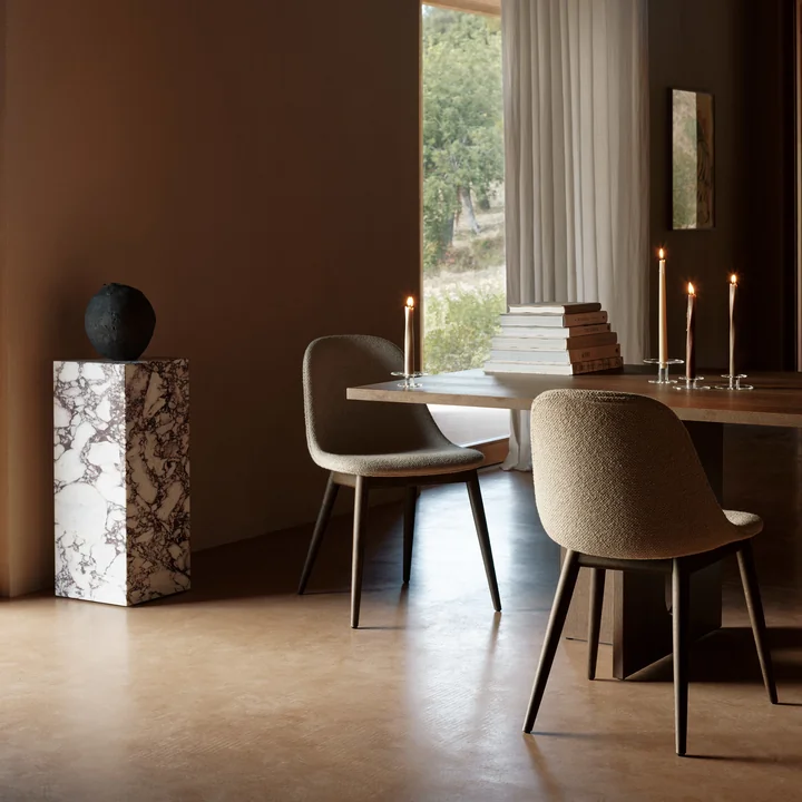 Audo - Plinth Pedestal Podest, H 75 cm, nero marquina