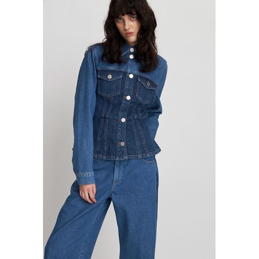 Stella Nova Two-toned Denim Skjorte, Blue Mix, 42