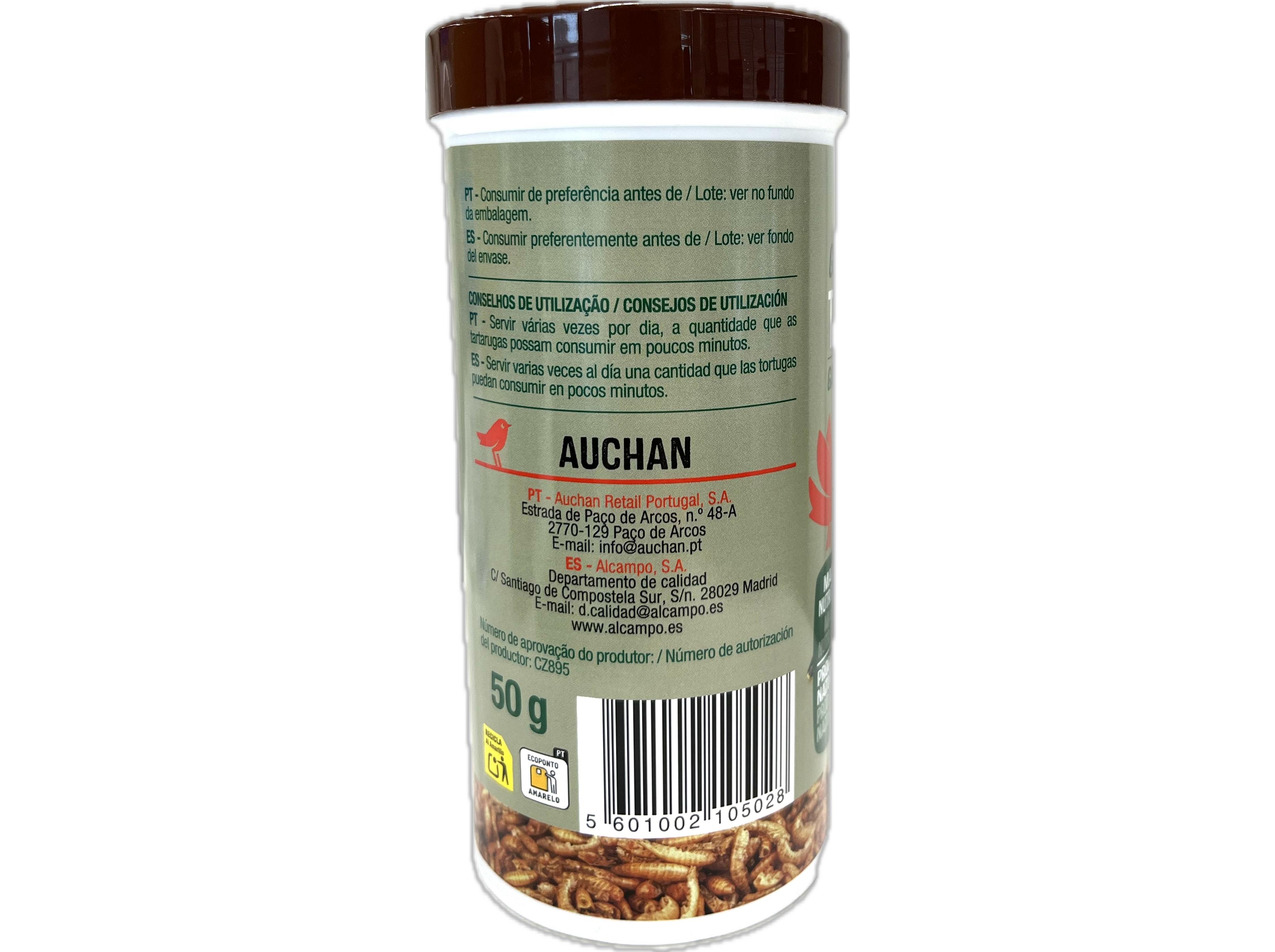 COMIDA PARA TARTARUGAS AUCHAN GAMMARUS 50G