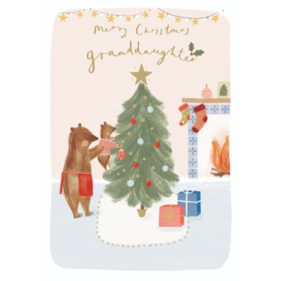 Merry Christmas Granddaughter Bears Card