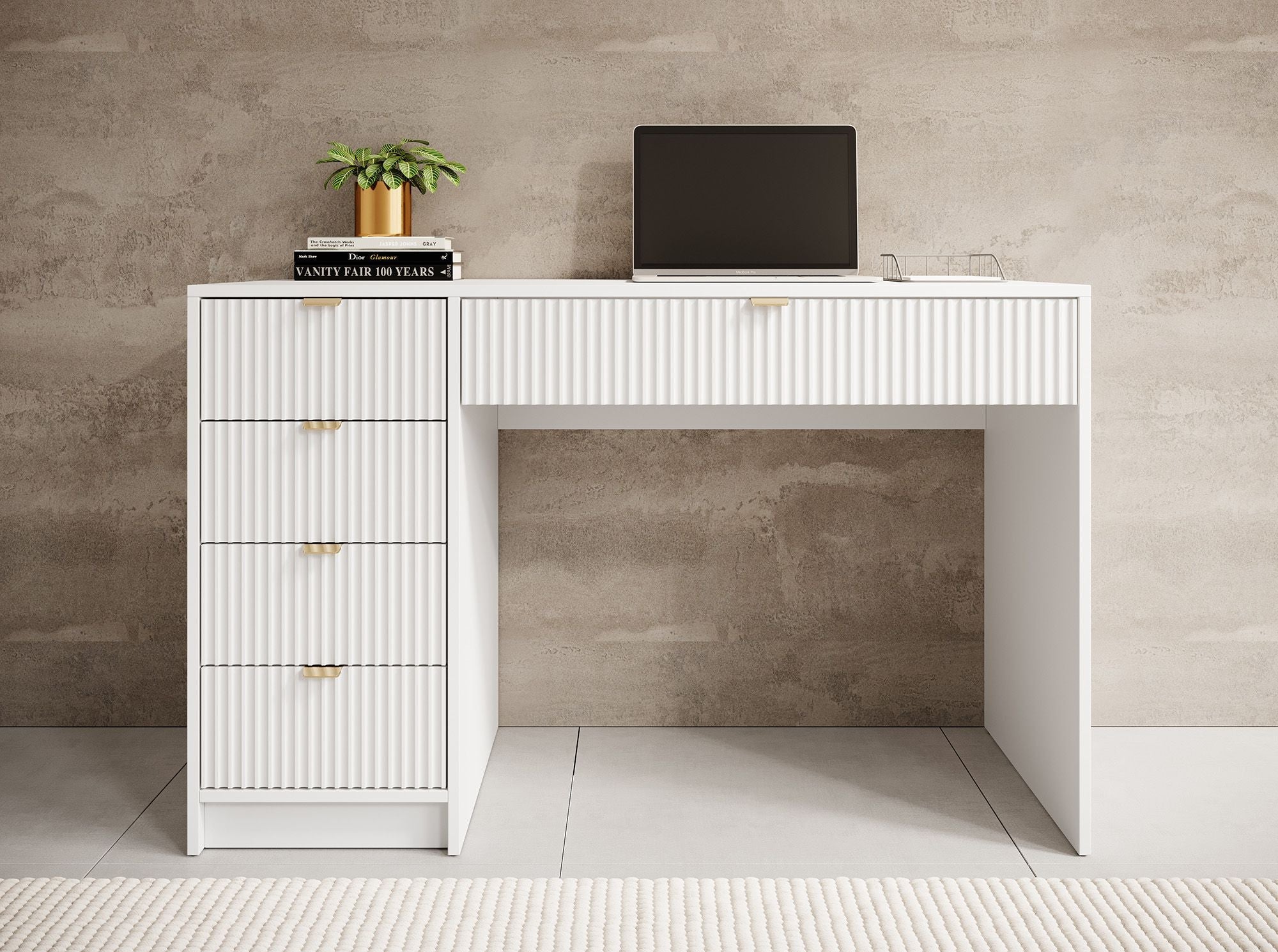Meubella - Kaptafel Tavares - Wit - 120 cm