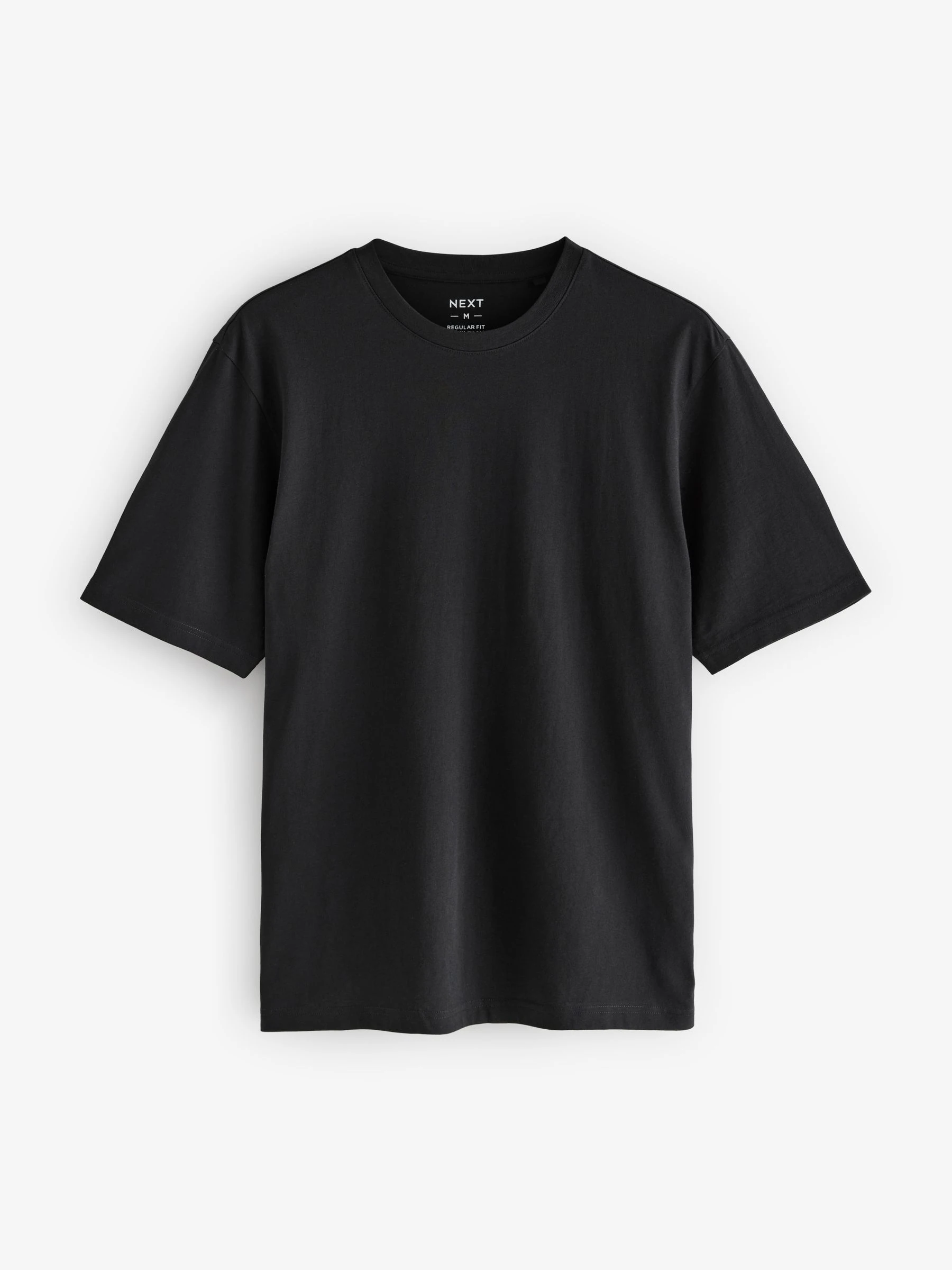 Zwart - Normale Pasvorm - Essential katoenen T-shirts verpakking van 6