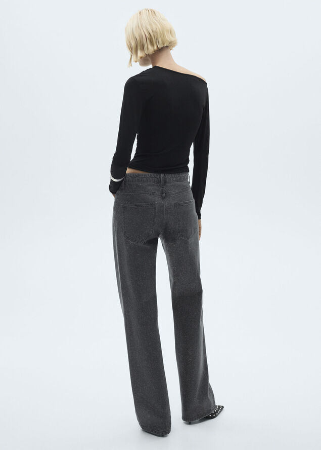 MANGO JEANS. -- GLITTER Open grey