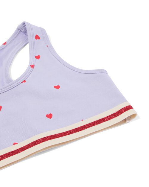 2 croptops enfant coton stretch lilas