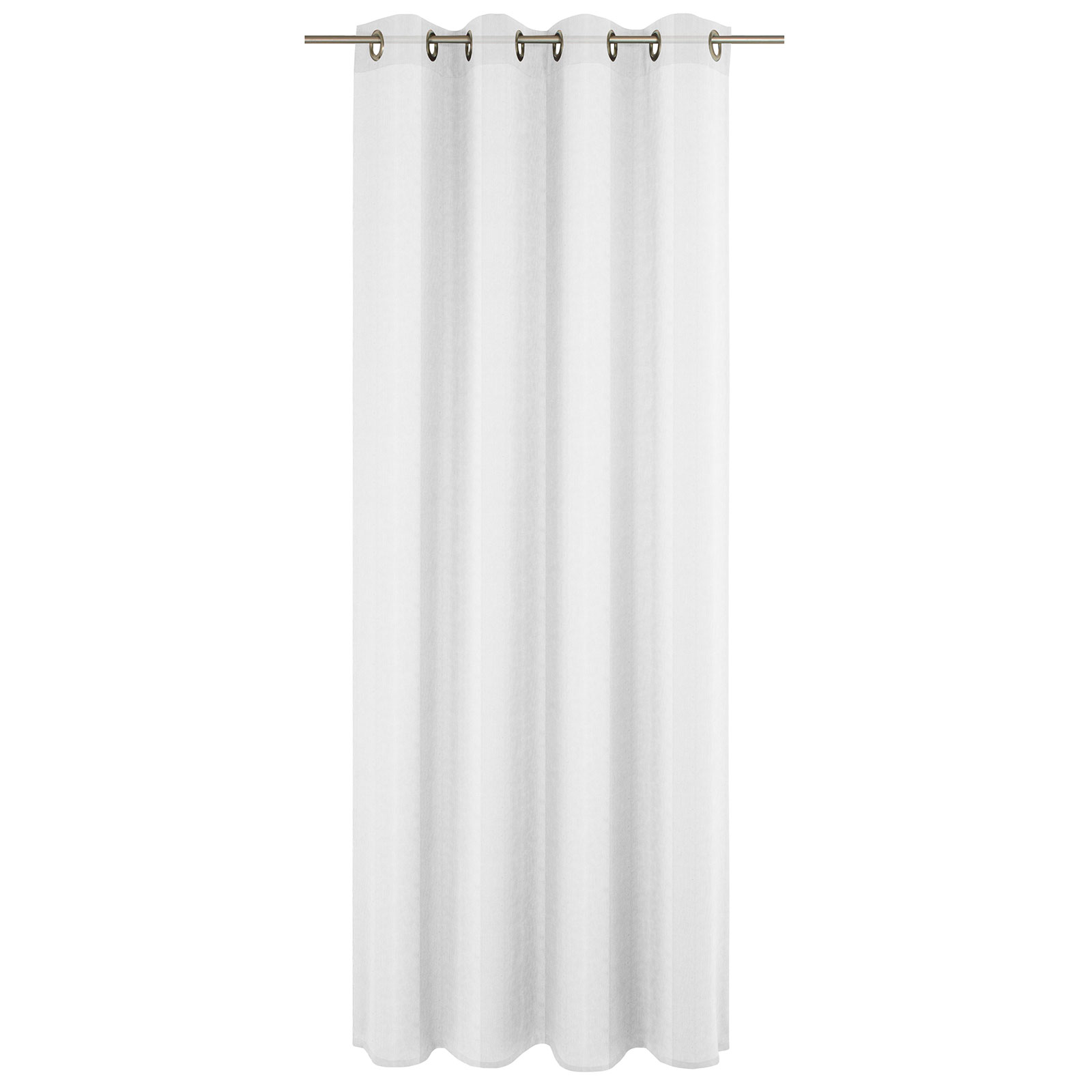 Vorhang - transparent-weiß - feine Streifen - 140x120 cm