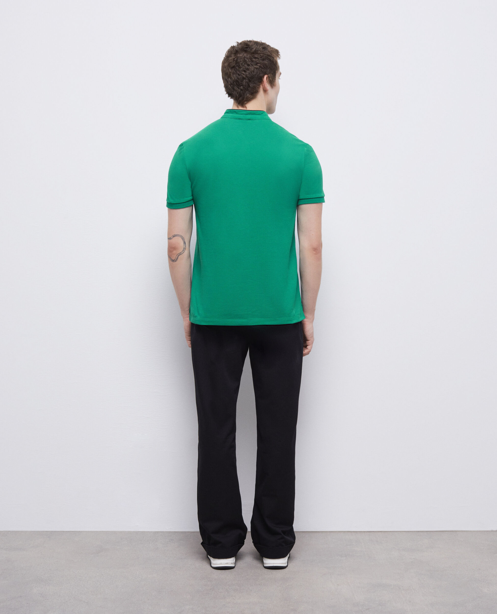Polo col officier vert