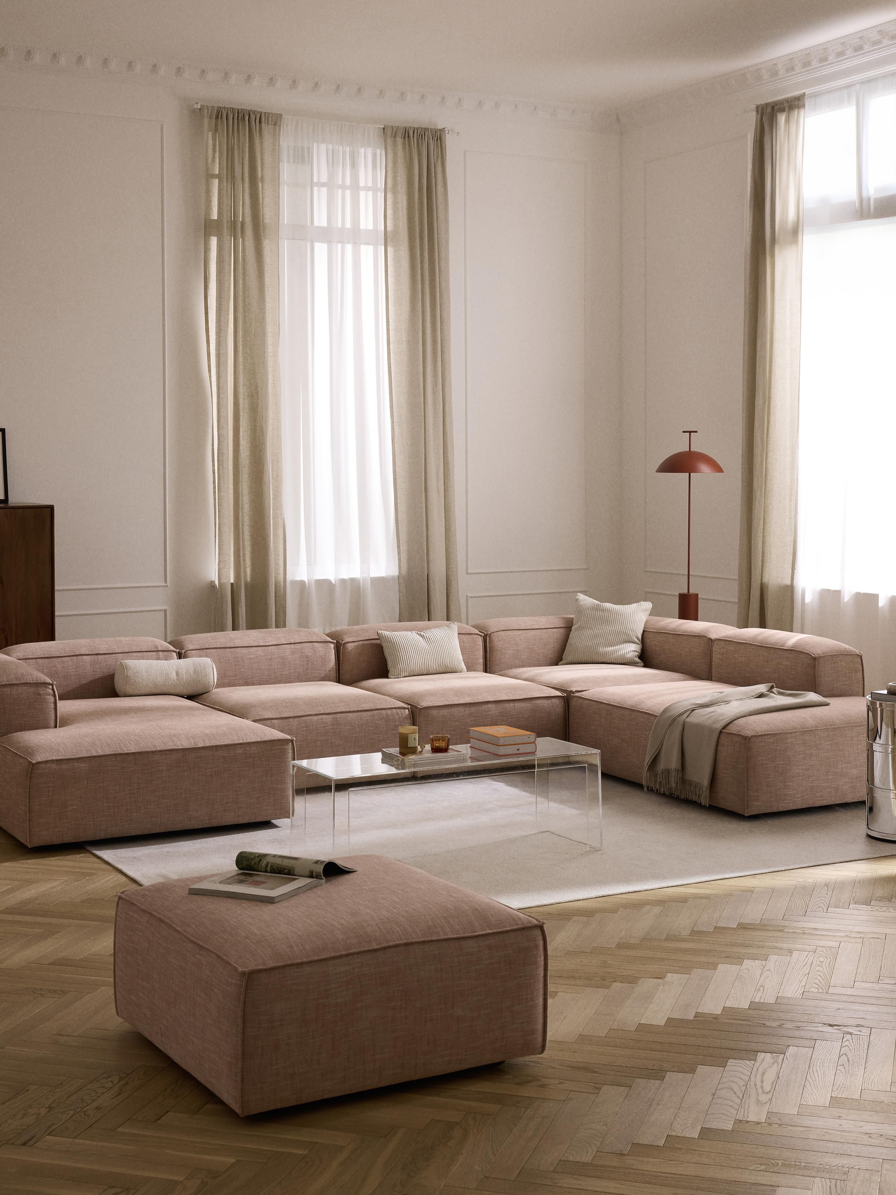 Modulaire U-bank Lennon van linnenmix