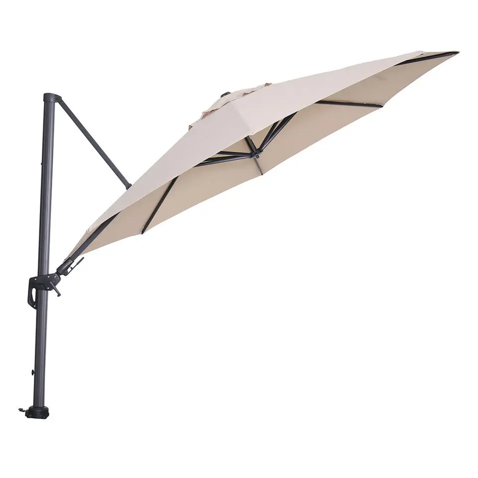 Garden Impressions Hawaii zweefparasol Ø350 cm - frame carbon black - doek ecru