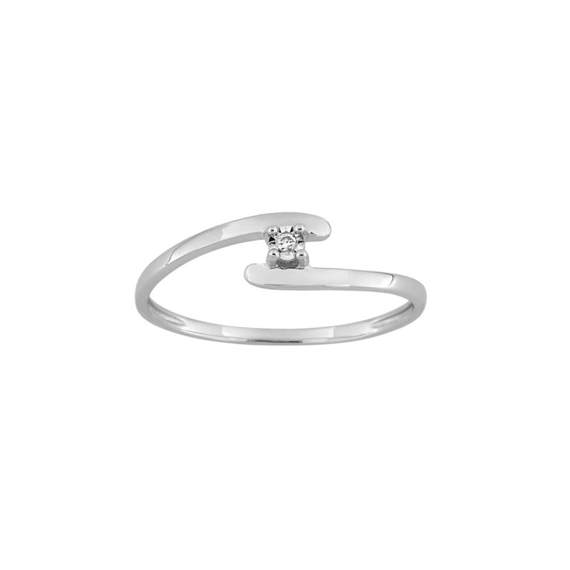 Bague Femme - Or 9 Carats - Diamant 0.01 Carats