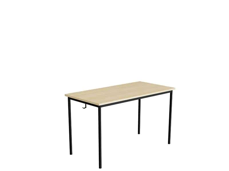 Elevbord 166 1200x600 mm Højde 720 mm Lys grå linoleum på hvidt understel