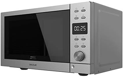 Cecotec Micro ondes numériques sans plaque GrandHeat 2010 Flatbed Steel. Puissance 700 W, Capacité 20 Litres, Grille 900 Watt, 9 Fonctions préréglées, Démarrage rapide, Nettoyage facile. : Cuisine et Maison