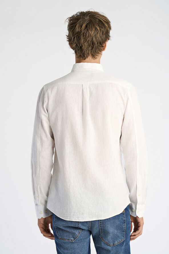 Lindbergh Cotton/linen shirt L/S Hvid