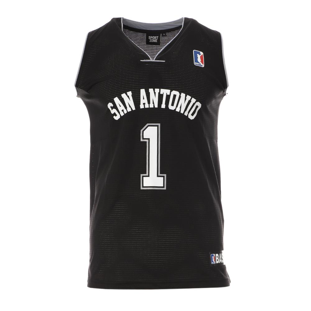 Sport Zone San Antonio Maillot de basket Noir Homme Sport Zone