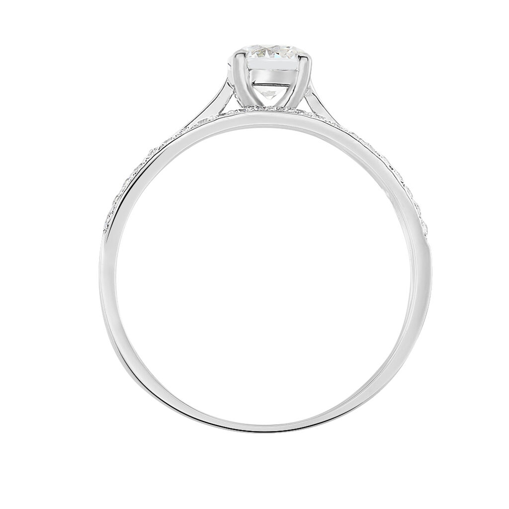 Bague Solitaire Anatoline Or Blanc Oxyde De Zirconium