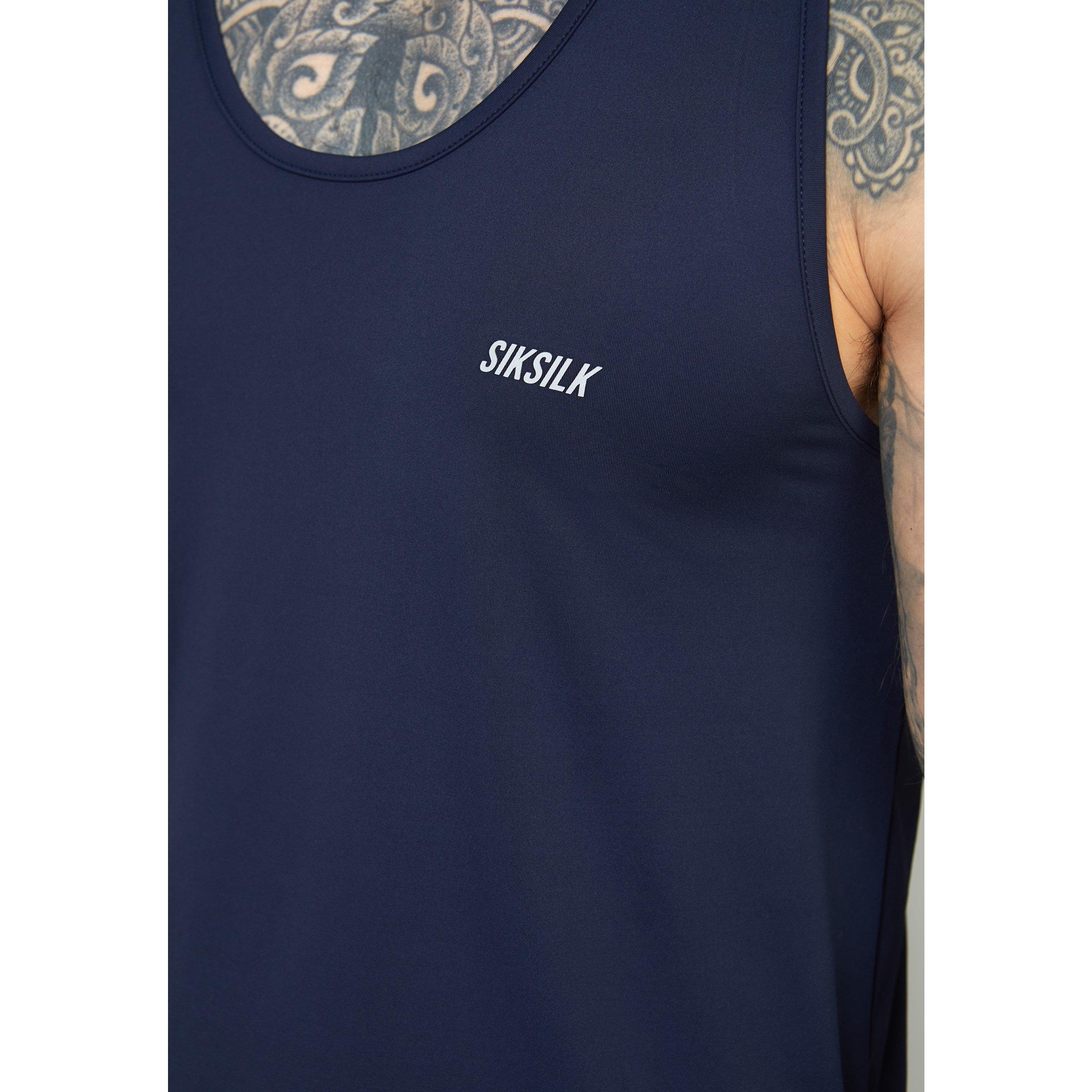 SikSilk Muscle Fit Sleeveless Vest Mens