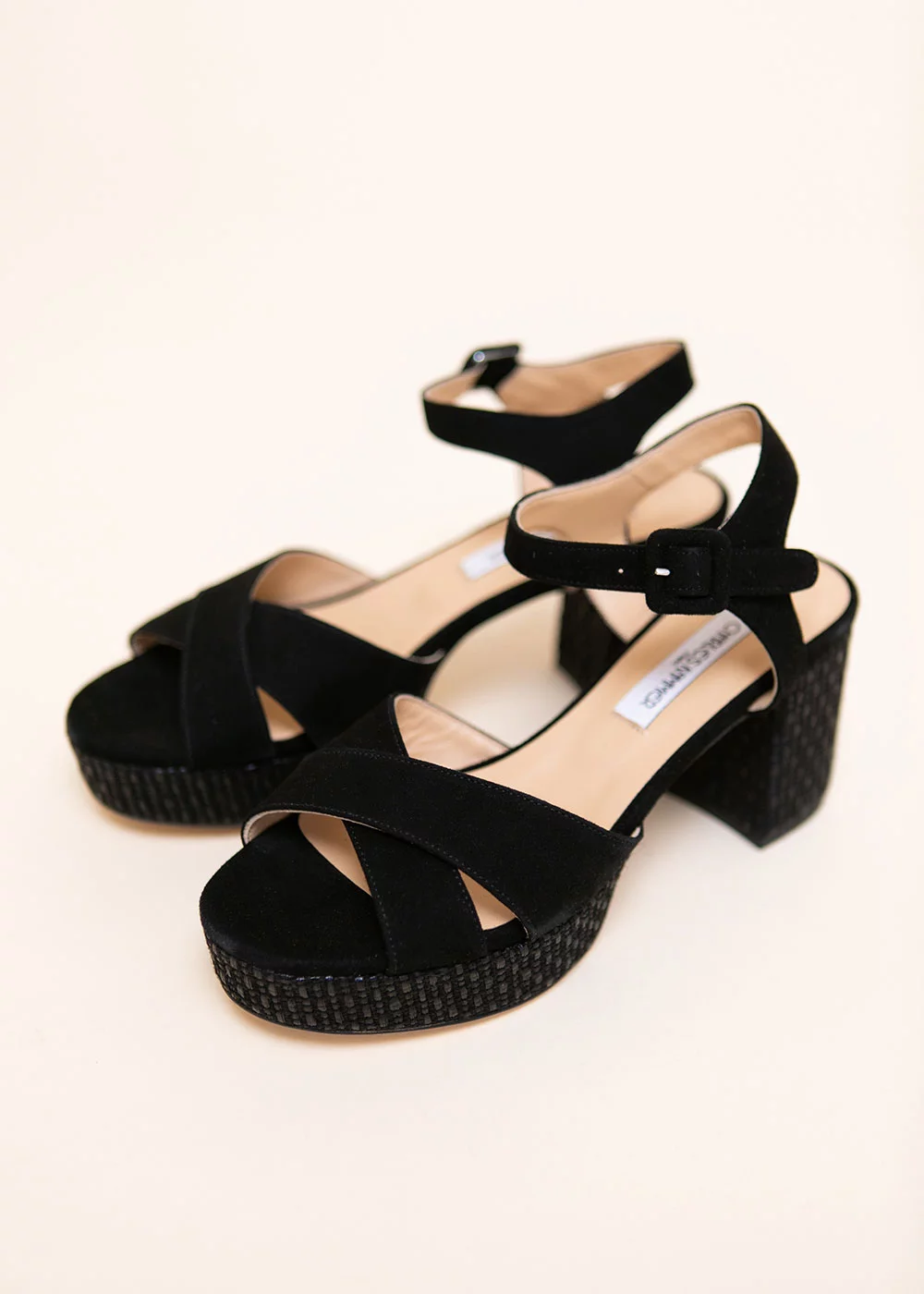 SANDALE LAGARDE VELOURS NOIR