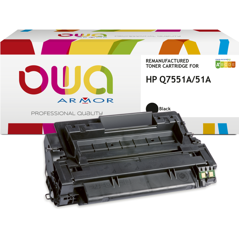 Toner remanufacturé OWA - standard - Noir - pour HP Q7551A