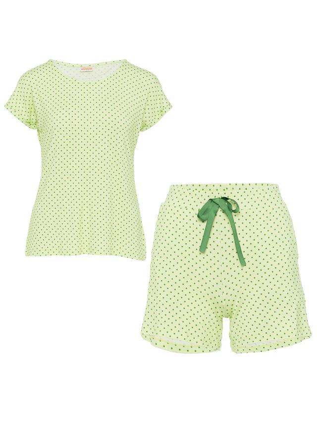 Pyjama mit Tupfen