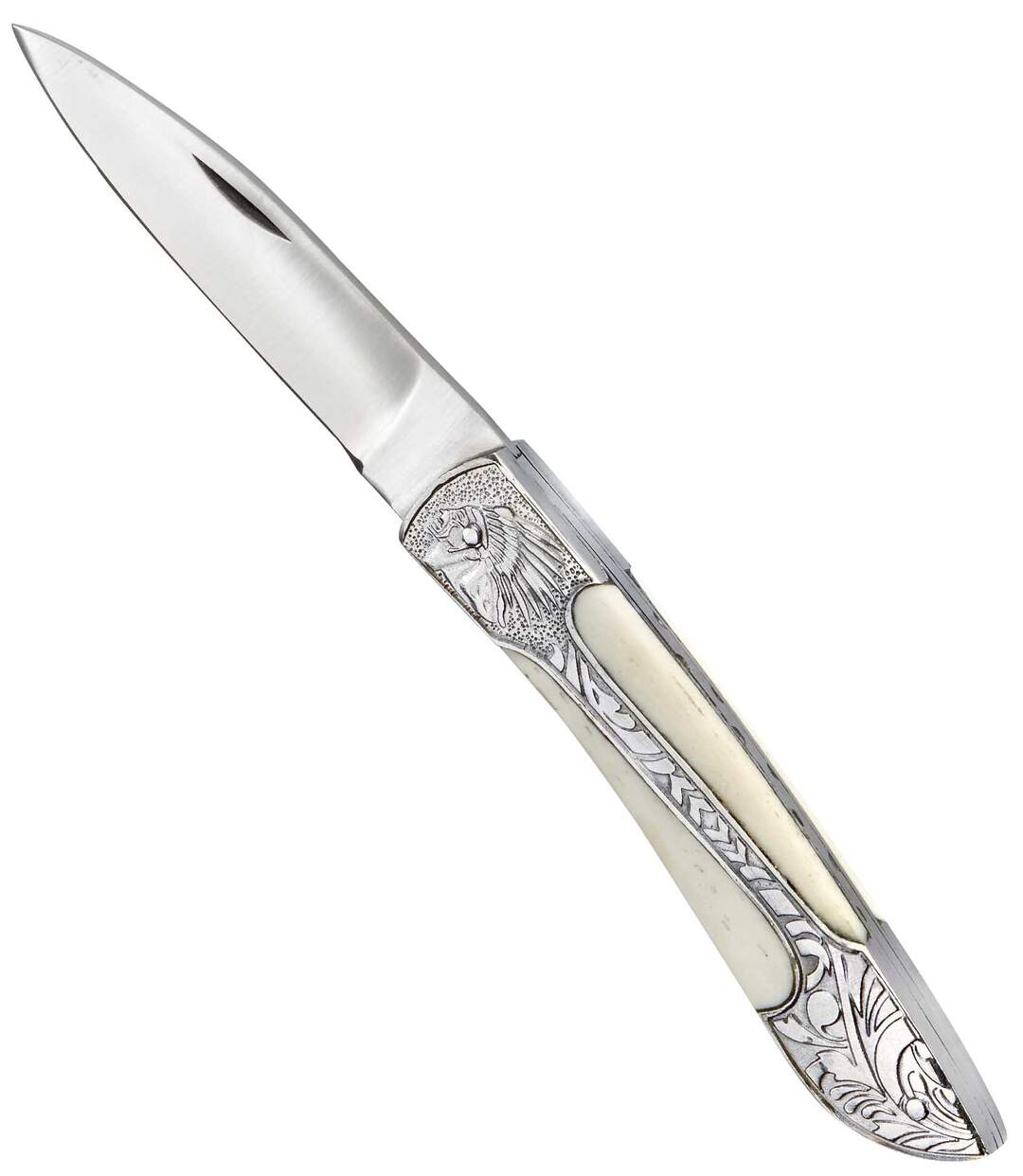 Couteau en Os et Métal Ciselé