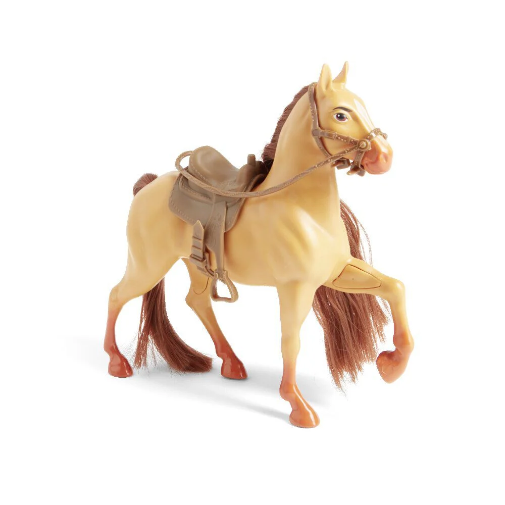 Kit de jeu écurie et cheval blanc ou marron